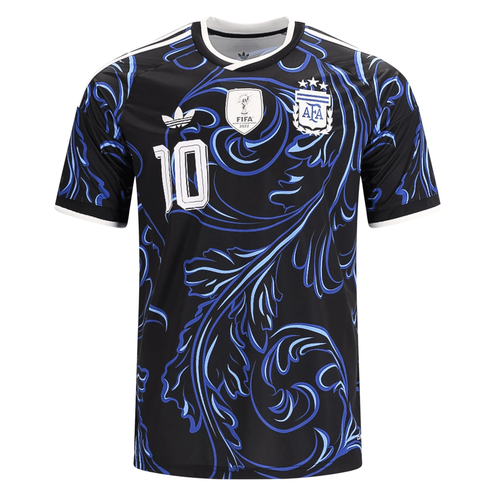 adidas Men's Argentina Diego Maradona Away Stadium Jersey 2026 (Black/Blue) | SoccerWearhouse