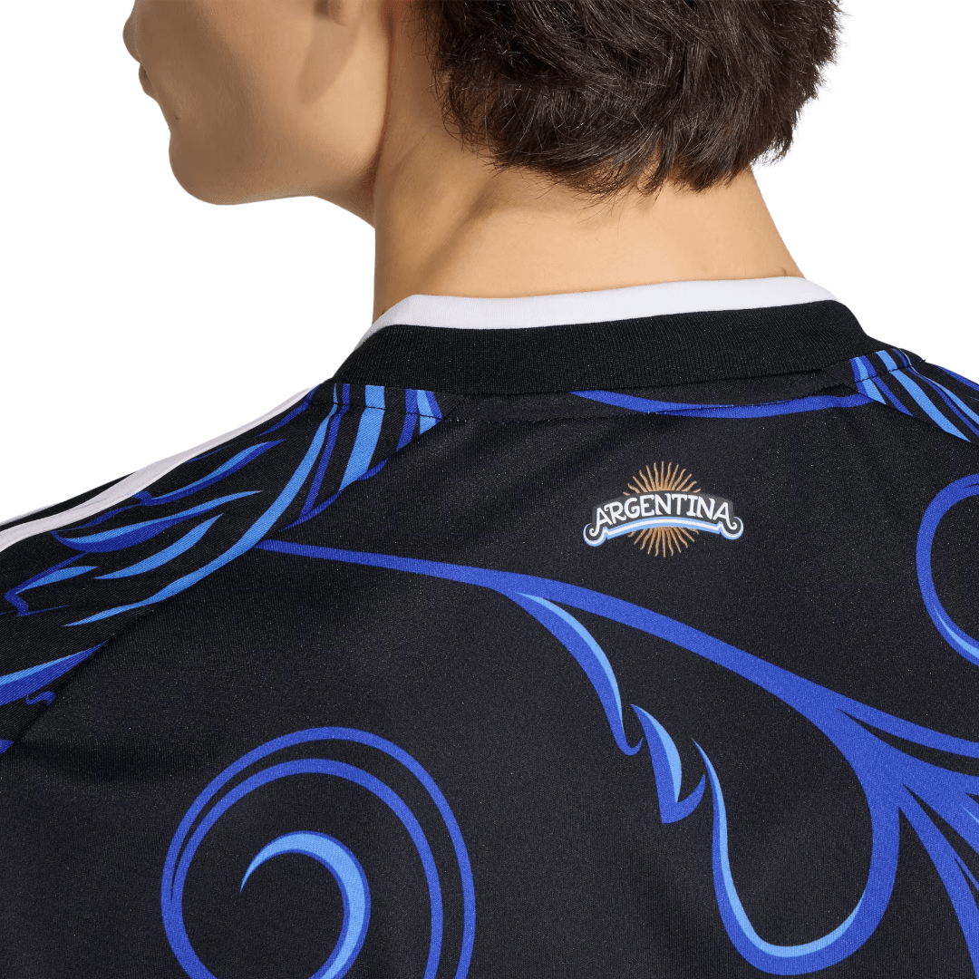 adidas Men's Argentina Lautaro Martinez Away Stadium Jersey 2026 (Black/Blue) | SoccerWearhouse