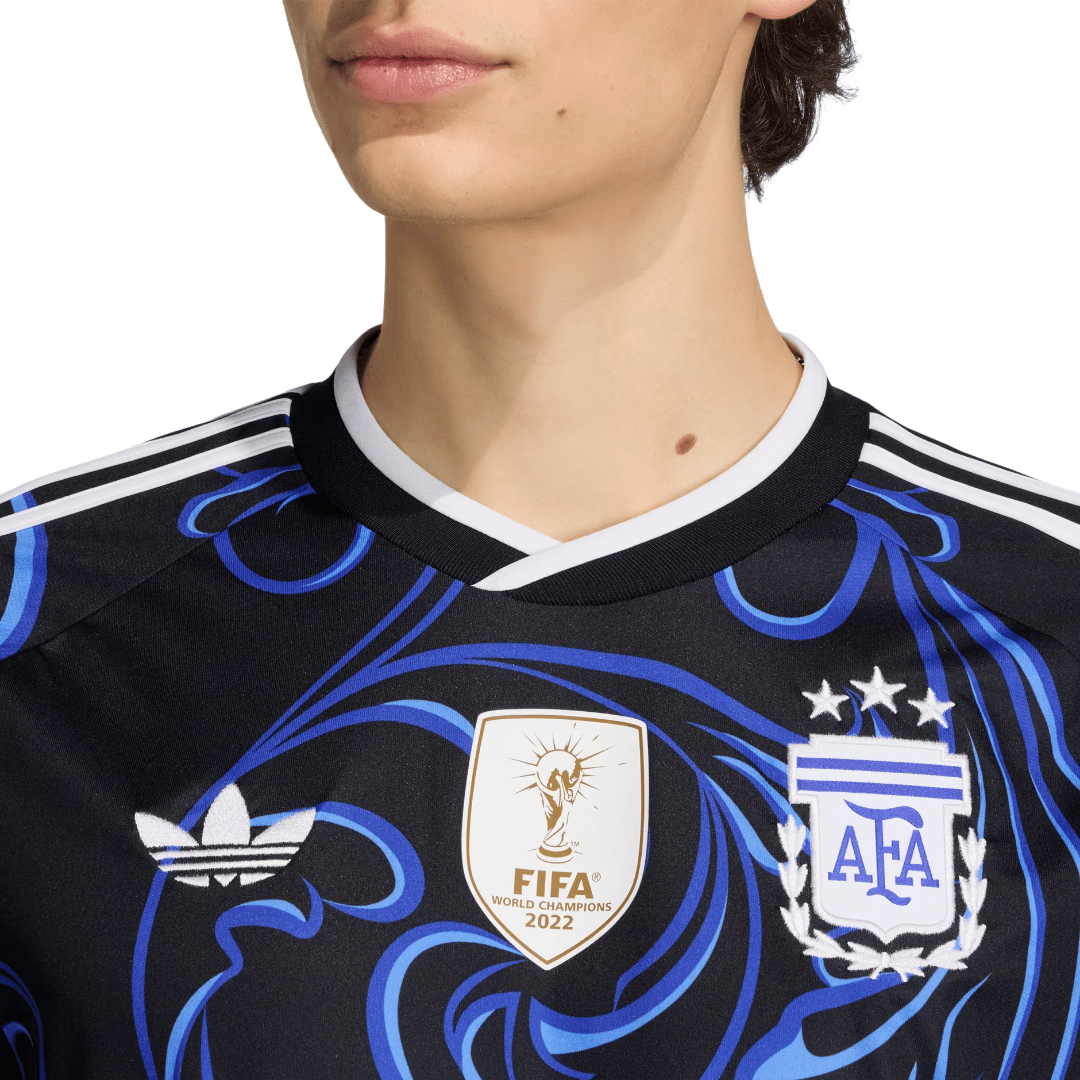 adidas Men's Argentina Lautaro Martinez Away Stadium Jersey 2026 (Black/Blue) | SoccerWearhouse