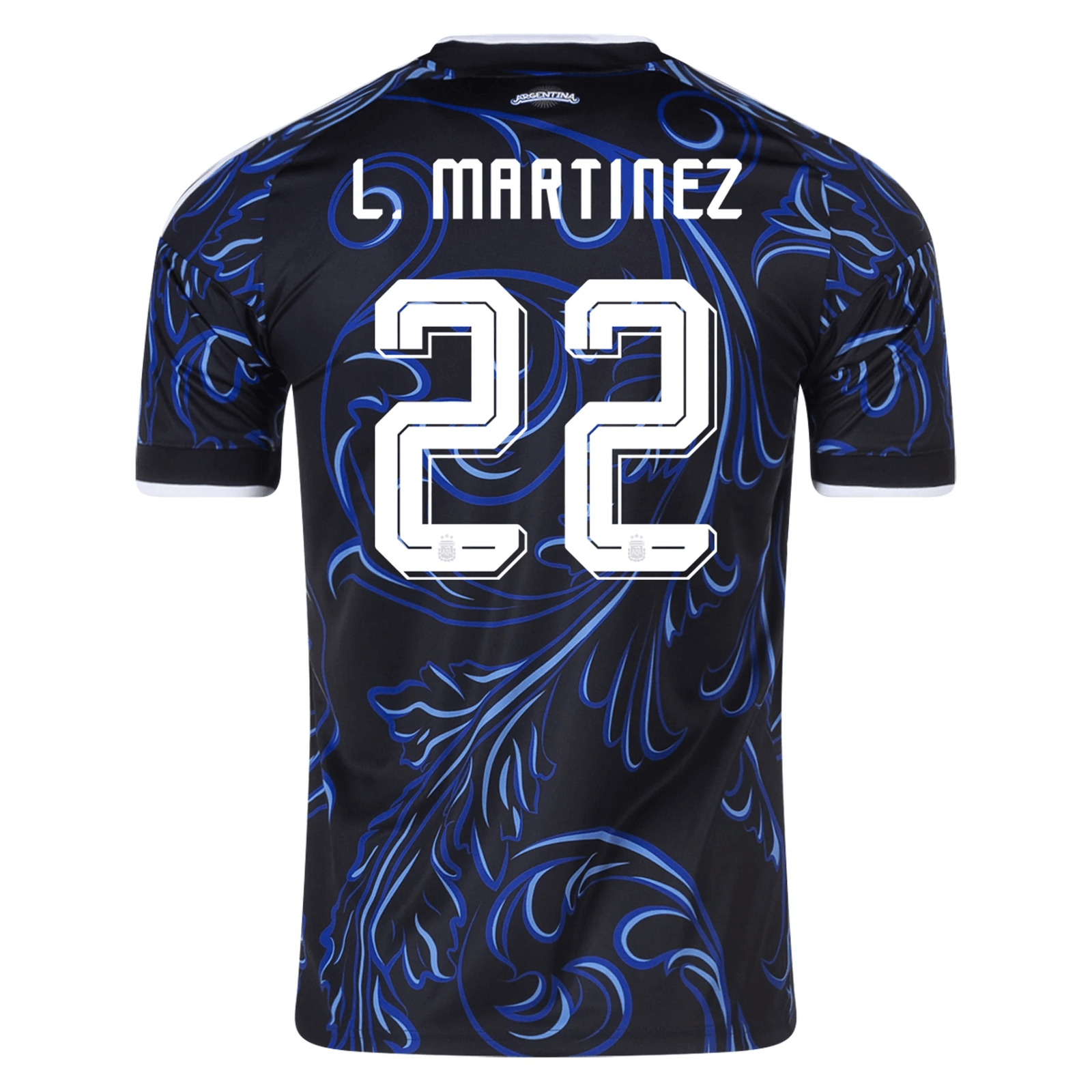 adidas Men's Argentina Lautaro Martinez Away Stadium Jersey 2026 (Black/Blue) | SoccerWearhouse