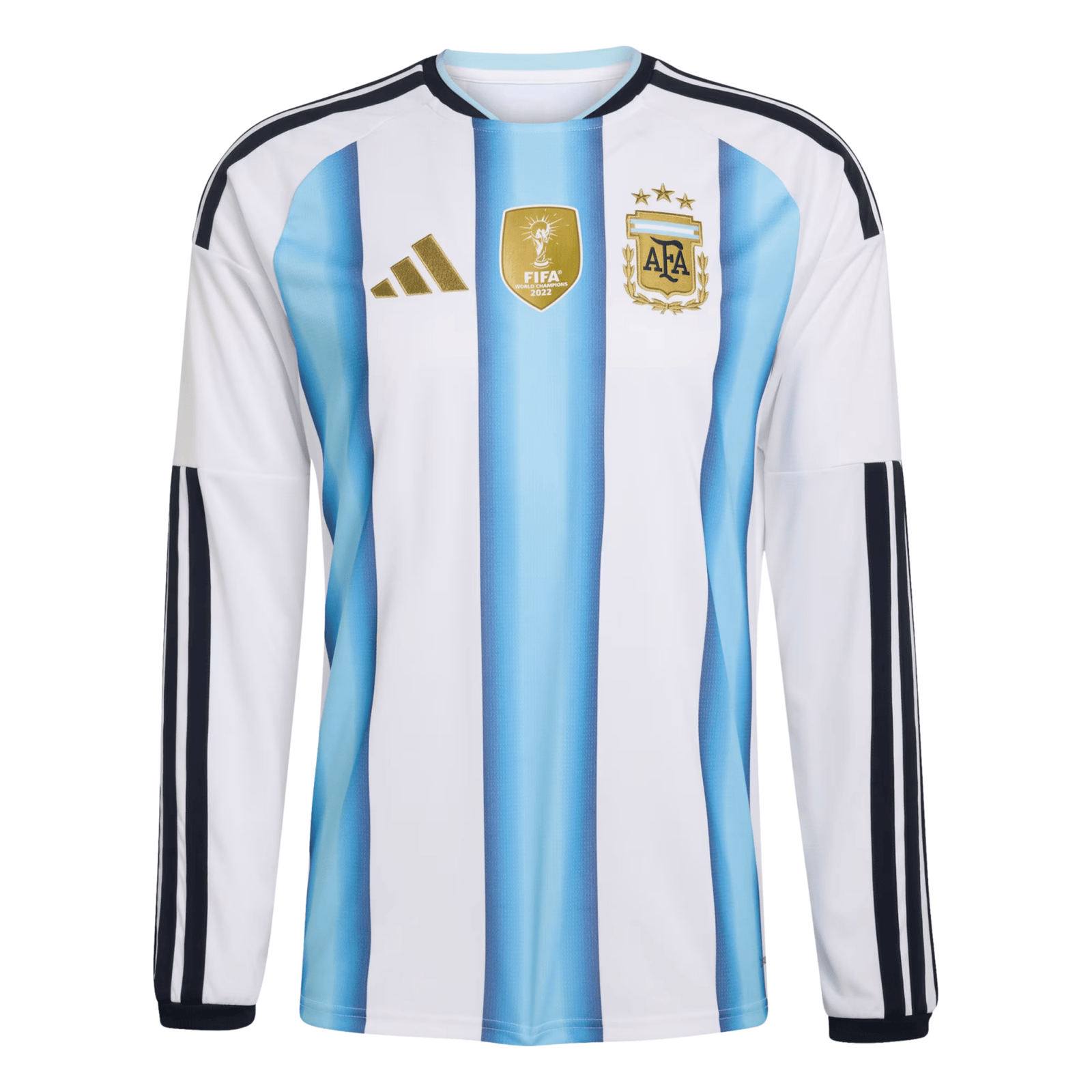 adidas Men's Argentina Long Sleeve Home Jersey 2026 (White/Icey Blue/Light Blue) | SoccerWearhouse