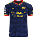 adidas Mens Arsenal Authentic Away Jersey w/ Champions League Patches 26/27 (Navy/Yellow)