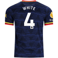 adidas Mens Arsenal Authentic Ben White Away Jersey w/ Premier League Patches 26/27 (Navy/Yellow)