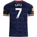 adidas Mens Arsenal Authentic Bukayo Saka Away Jersey w/ Premier League Patches 26/27 (Navy/Yellow)