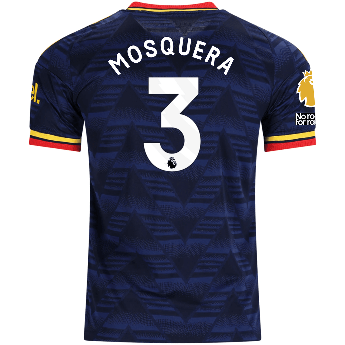 adidas Mens Arsenal Authentic Cristhian Mosquera Away Jersey w/ Premier League Patches 26/27 (Navy/Yellow) | SoccerWearhouse