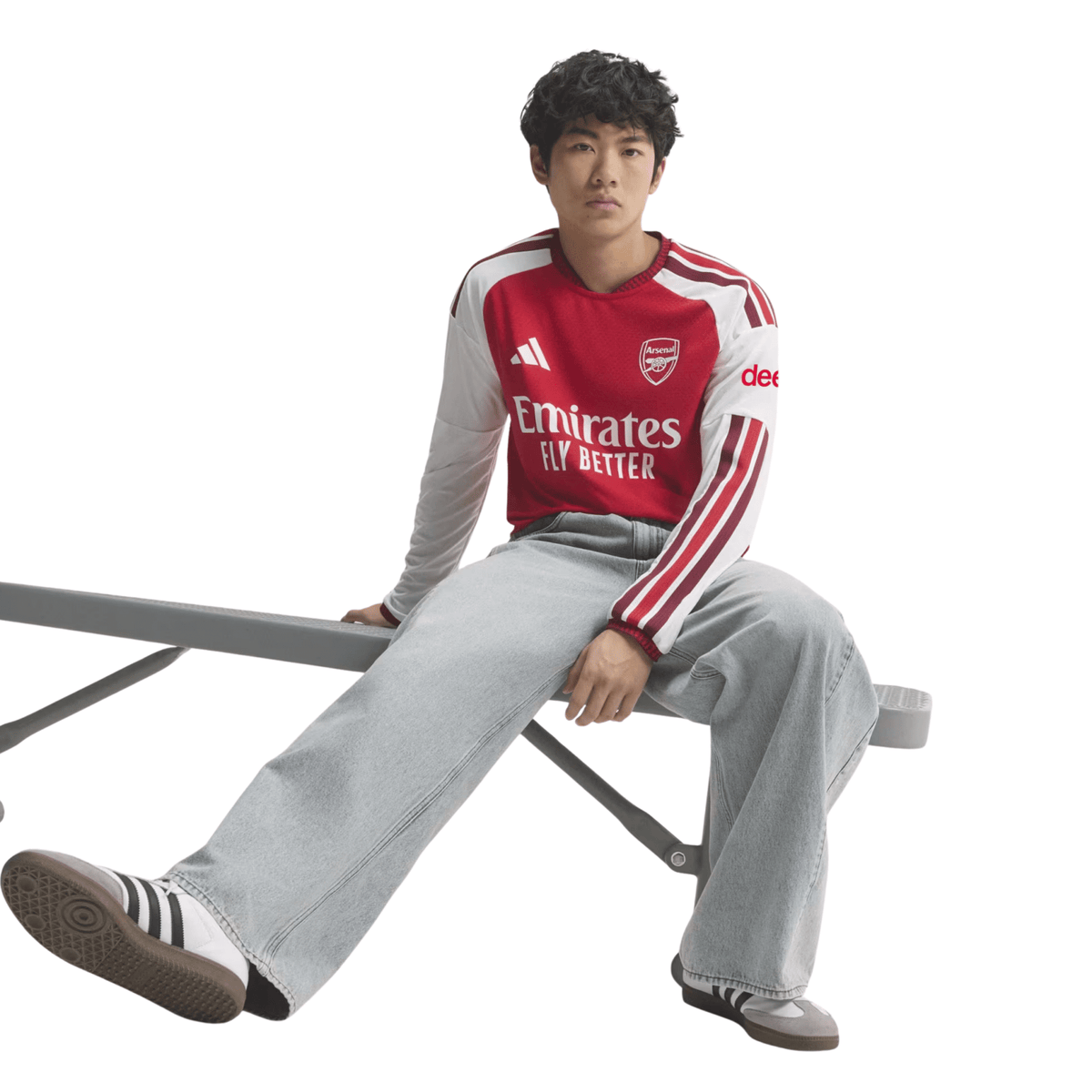adidas Mens Arsenal Authentic Long Sleeve Home Jersey 26/27 (Better Scarlet) | SoccerWearhouse
