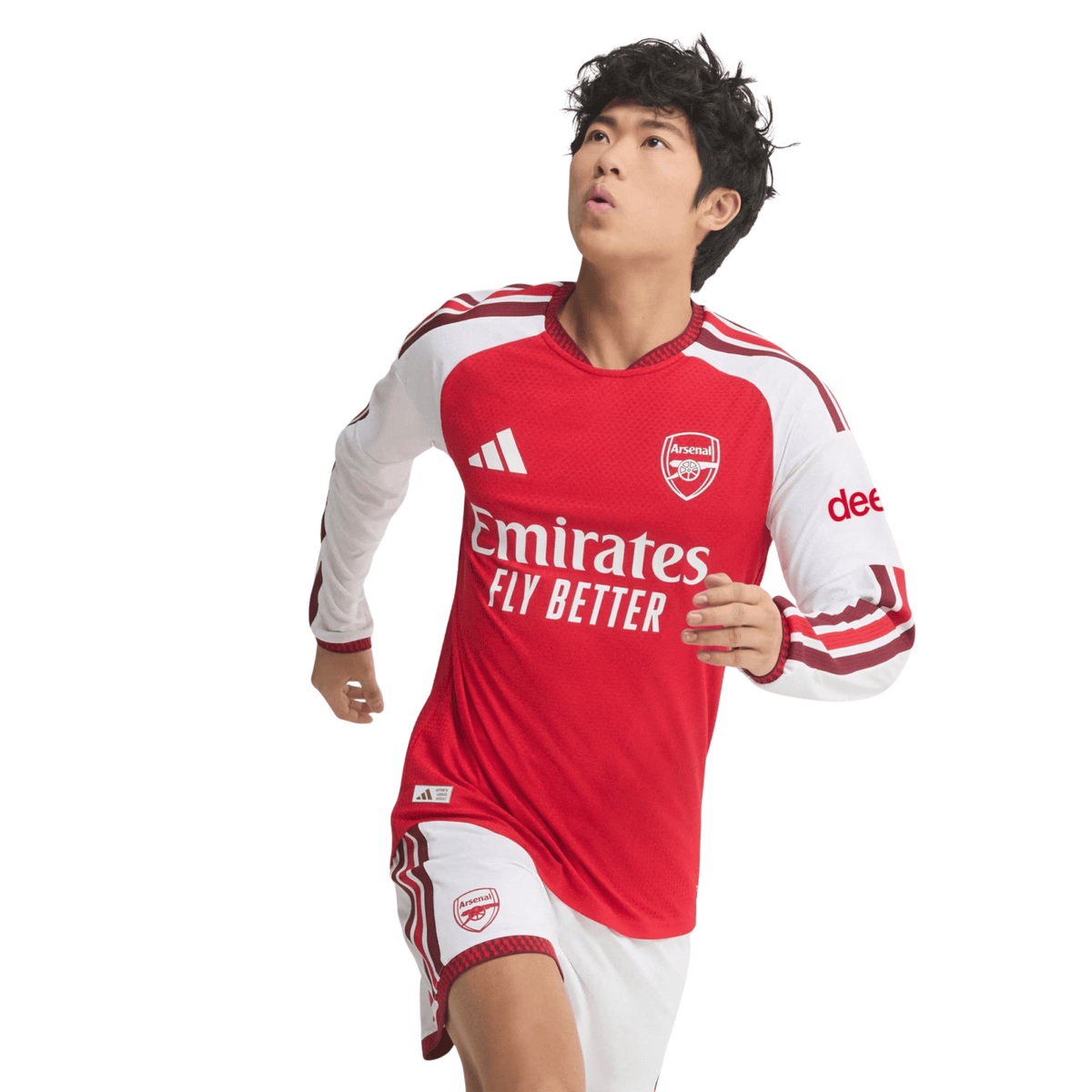 adidas Mens Arsenal Authentic Long Sleeve Home Jersey 26/27 (Better Scarlet) | SoccerWearhouse
