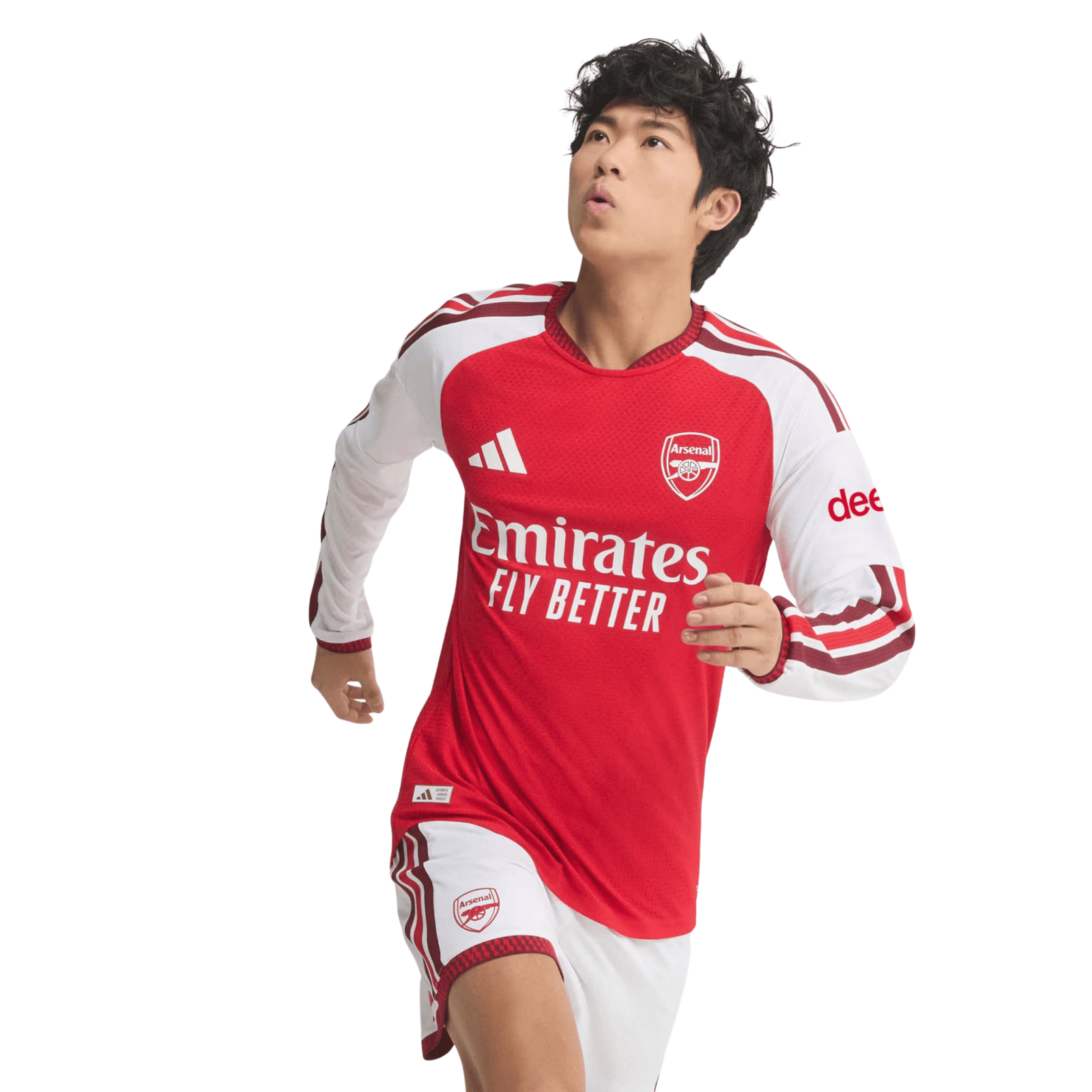 adidas Mens Arsenal Authentic Long Sleeve Home Jersey 26/27 (Better Scarlet) | SoccerWearhouse