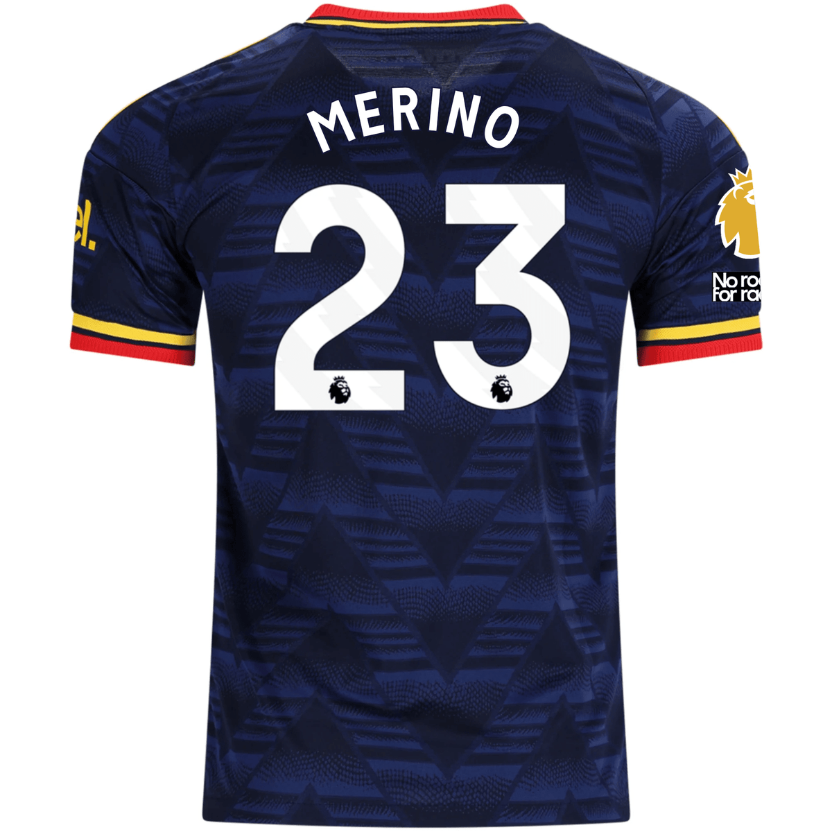 adidas Mens Arsenal Authentic Mikel Merino Away Jersey w/ Premier League Patches 26/27 (Navy/Yellow) | SoccerWearhouse