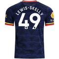 adidas Mens Arsenal Authentic Myles Lewis-Skelly Away Jersey w/ Premier League Patches 26/27 (Navy/Yellow)