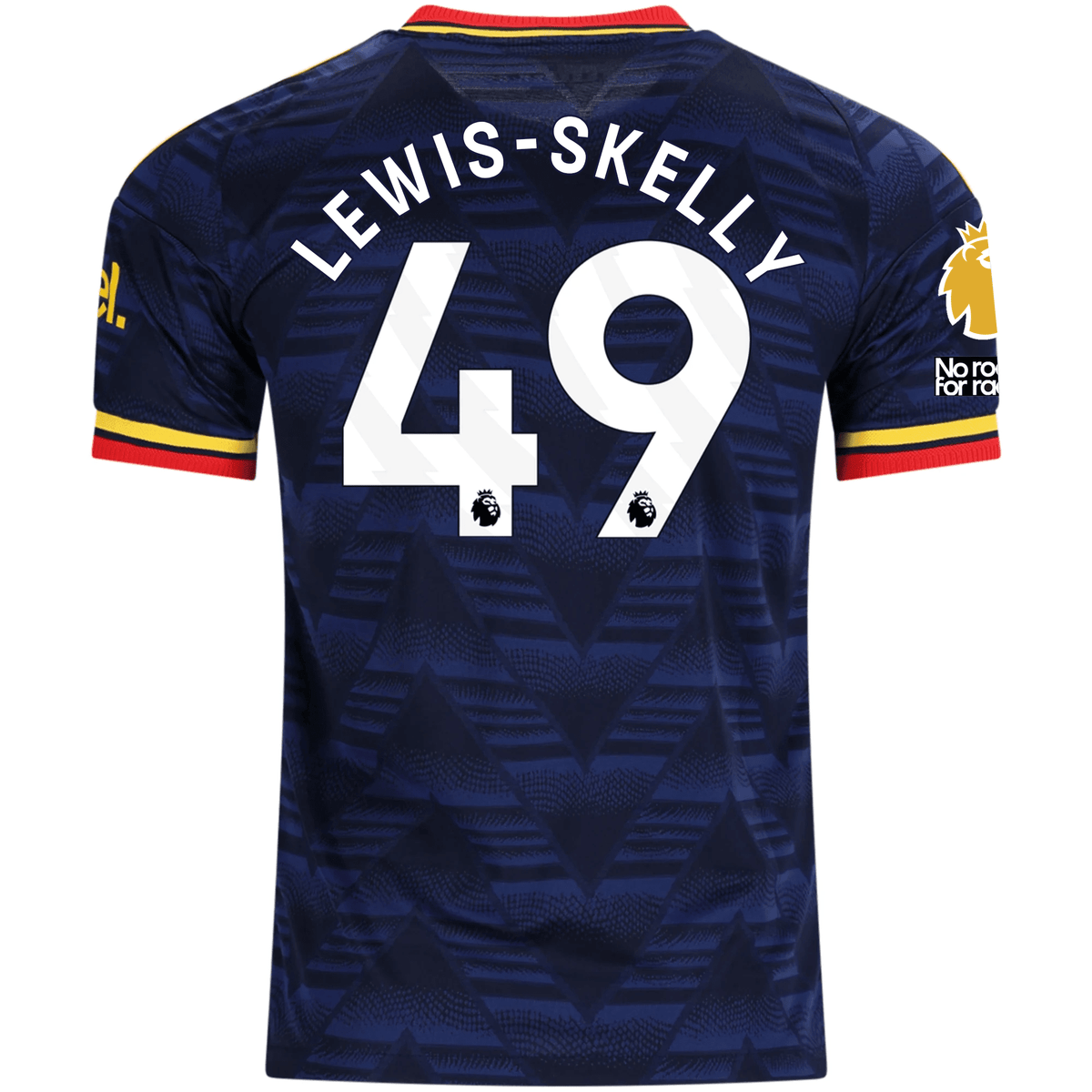 adidas Mens Arsenal Authentic Myles Lewis-Skelly Away Jersey w/ Premier League Patches 26/27 (Navy/Yellow) | SoccerWearhouse