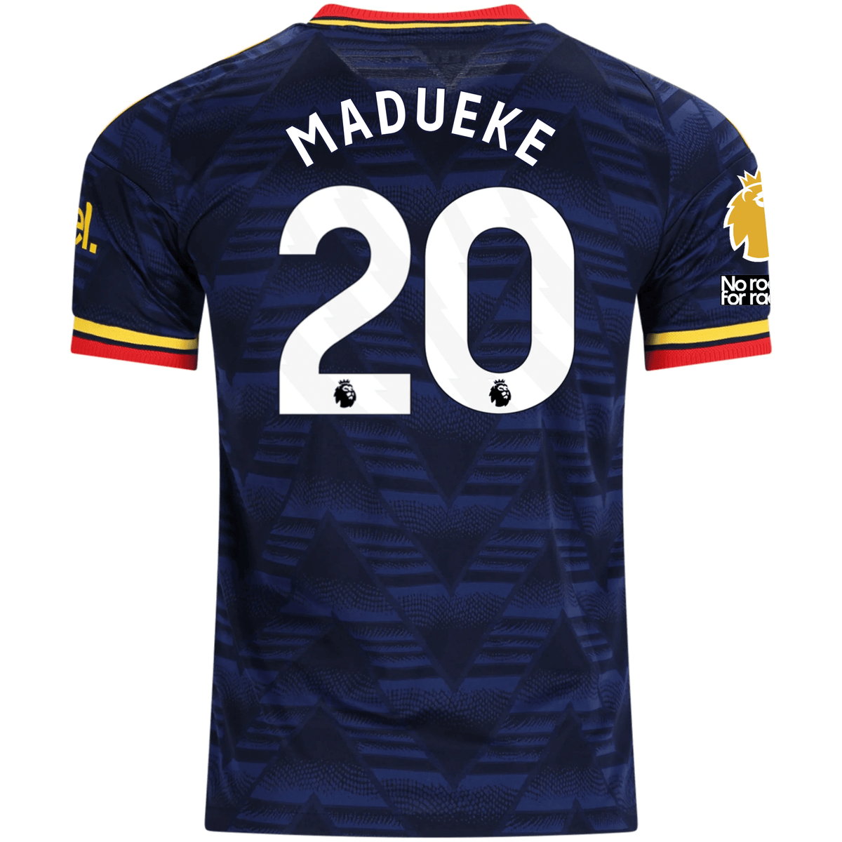 adidas Mens Arsenal Authentic Noni Madueke Away Jersey w/ Premier League Patches 26/27 (Navy/Yellow) | SoccerWearhouse