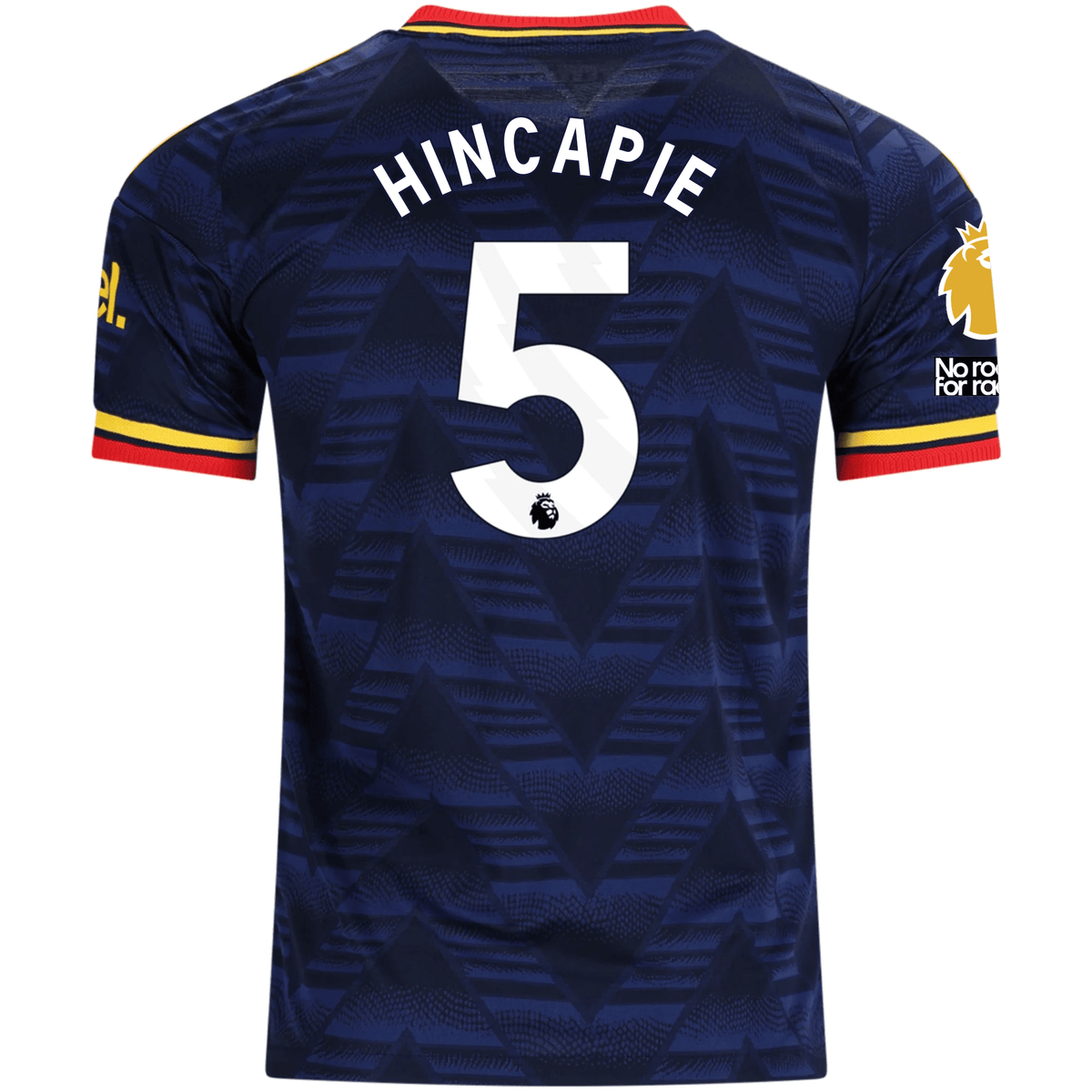 adidas Mens Arsenal Authentic Piero Hincapie Away Jersey w/ Premier League Patches 26/27 (Navy/Yellow) | SoccerWearhouse