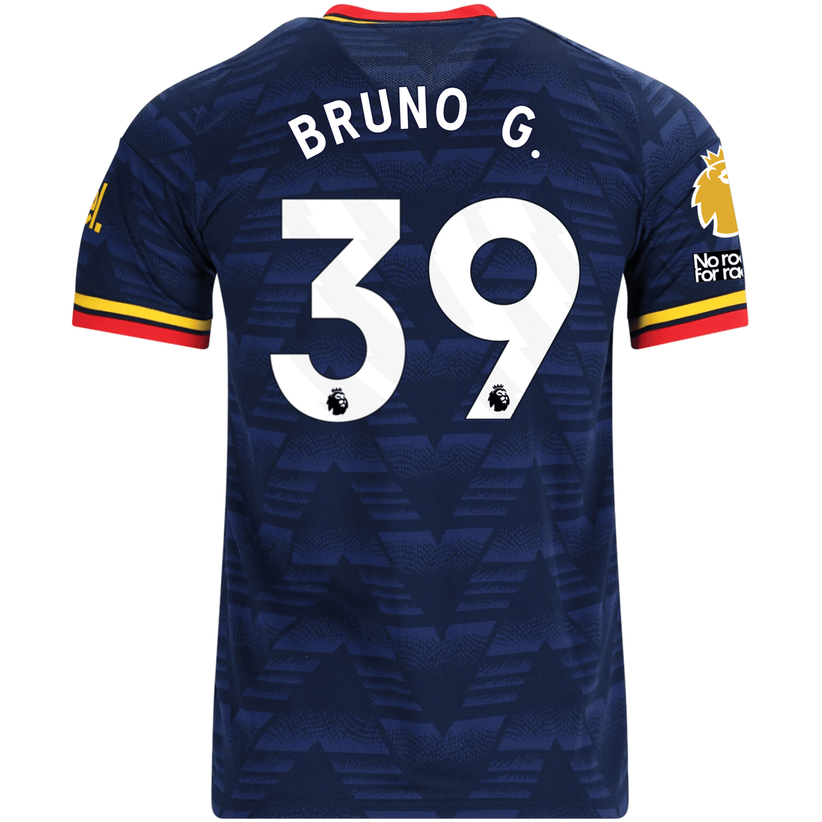 adidas Men's Arsenal Bruno Guimarães Away Jersey EPL + No Room For Racism Patches 26/27 (Navy/Yellow) | SoccerWearhouse