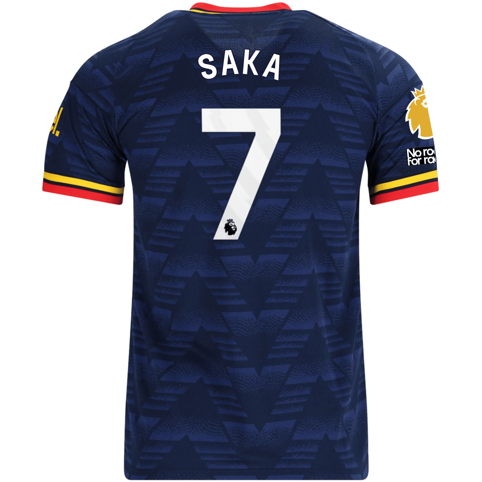 adidas Men's Arsenal Bukayo Saka Away Jersey EPL + No Room For Racism Patches 26/27 (Navy/Yellow)
