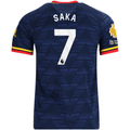 adidas Men's Arsenal Bukayo Saka Away Jersey EPL + No Room For Racism Patches 26/27 (Navy/Yellow)