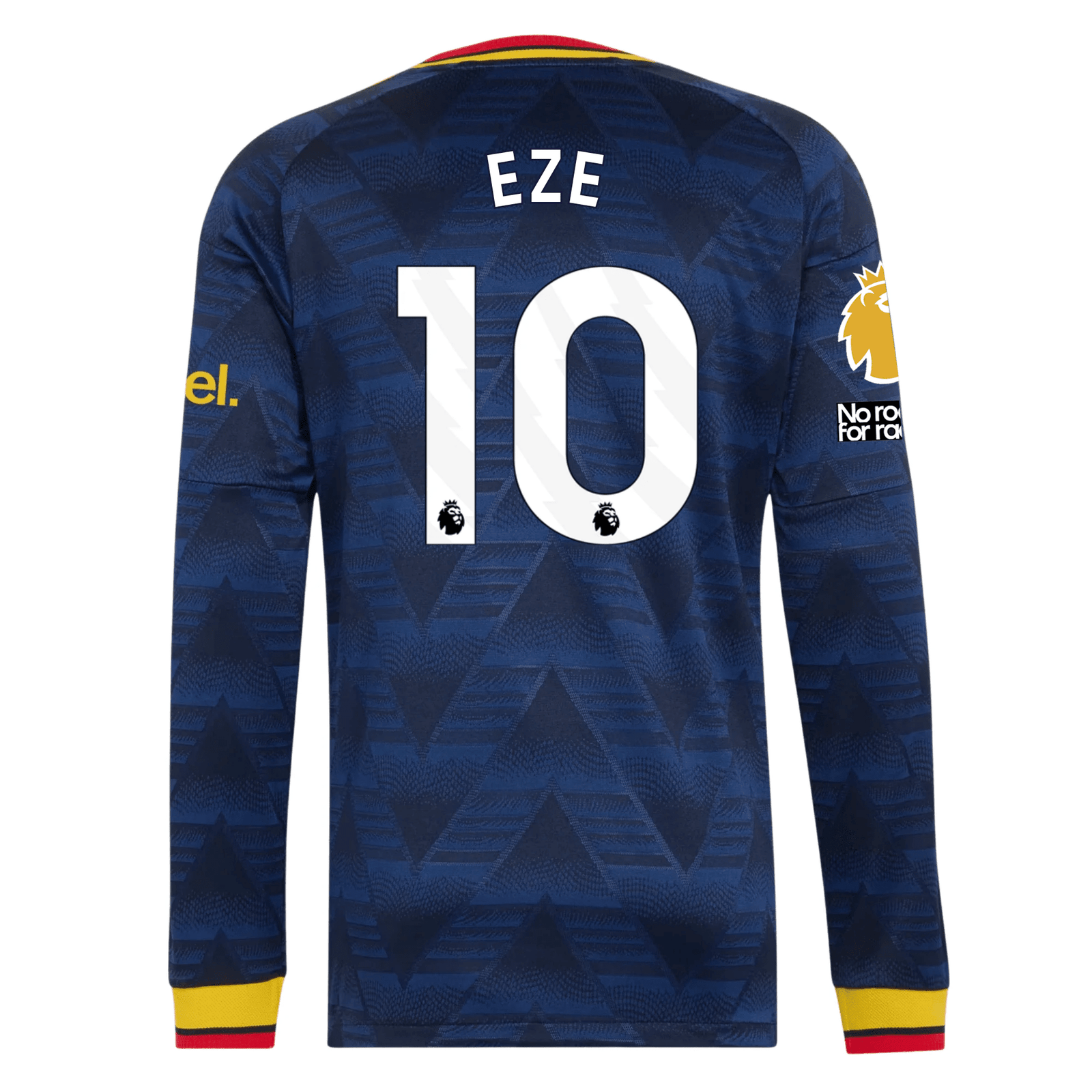 adidas Mens Arsenal Eberechi Eze Long Sleeve Authentic Away Jersey w/ EPL + No Room For Racism Patches 26/27 (Navy) | SoccerWearhouse