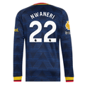 adidas Mens Arsenal Ethan Nwaneri Long Sleeve Authentic Away Jersey w/ EPL + No Room For Racism Patches 26/27 (Navy)