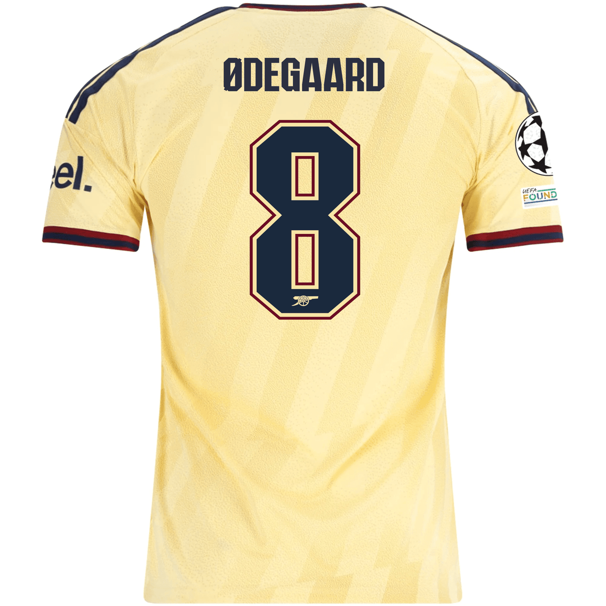 adidas Men's Arsenal FC Martin Ødegaard Third Jersey w/ Champions League Patches 26/27 (Yellow) | SoccerWearhouse