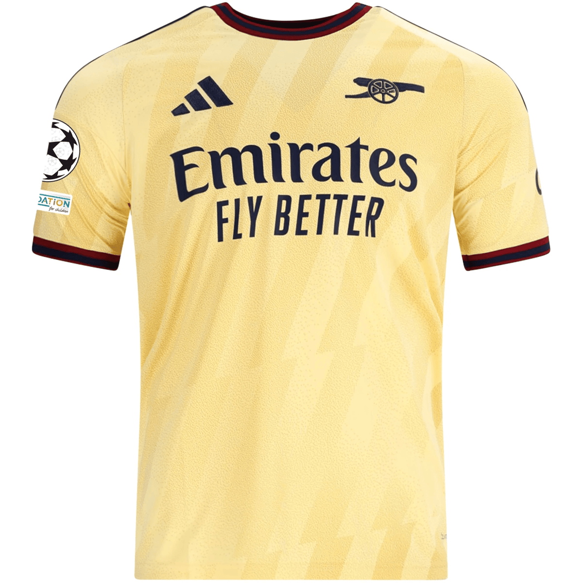 adidas Men's Arsenal FC Third Jersey w/ Champions League Patches 26/27 (Yellow) | SoccerWearhouse