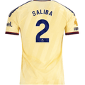 adidas Men's Arsenal FC William Saliba Third Jersey w/ EPL + No Room For Racism Patches 26/27 (Yellow)