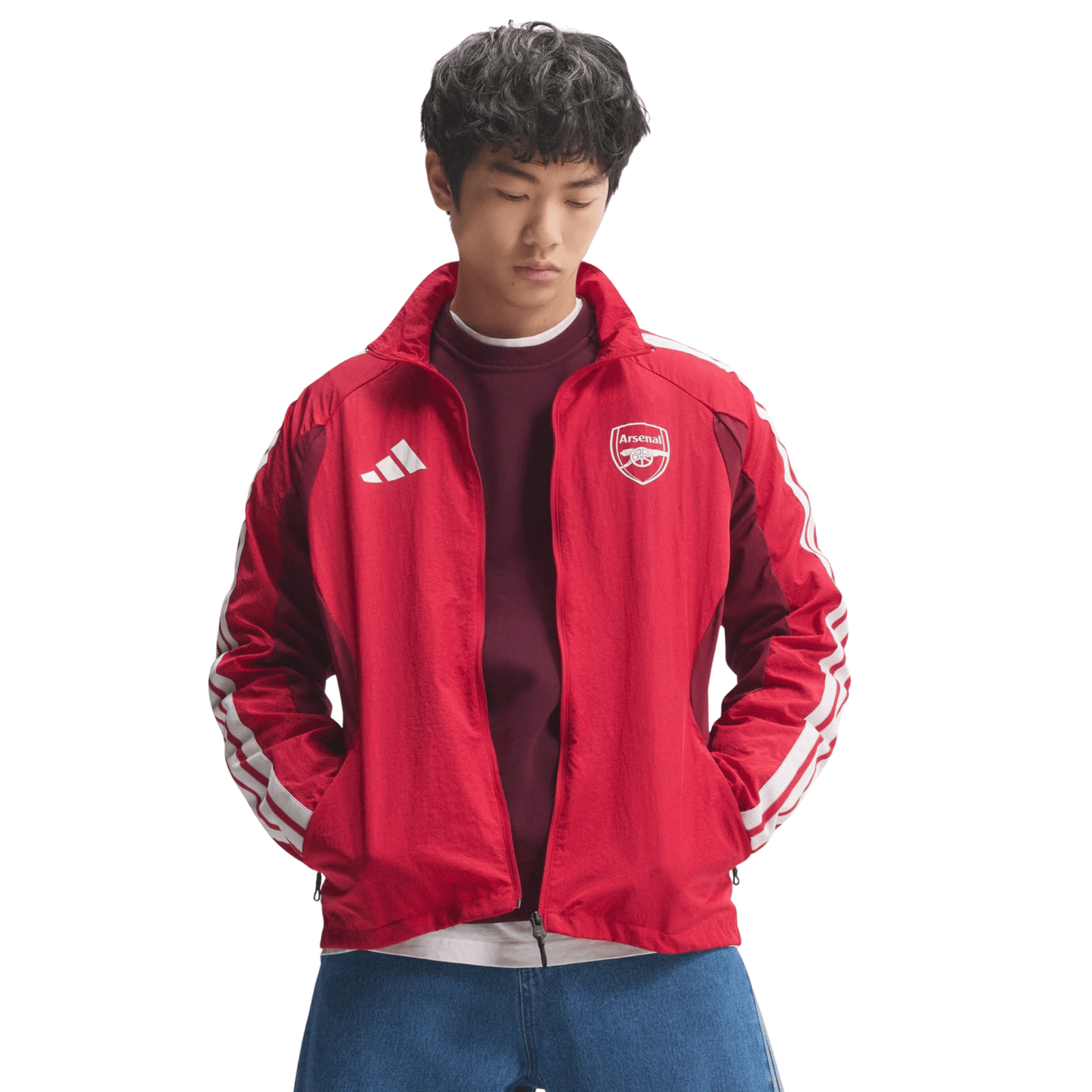 adidas Mens Arsenal Home Anthem Jacket 26/27 (Better Scarlet) | SoccerWearhouse