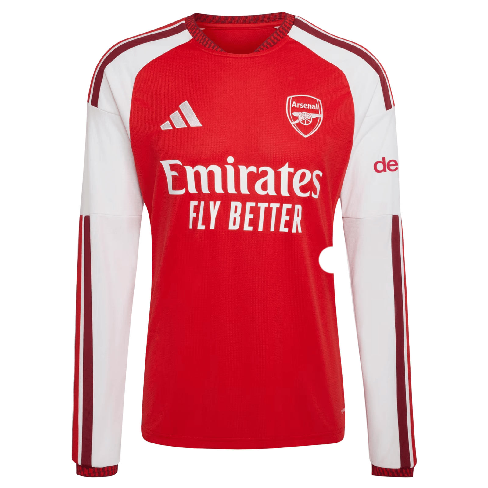 adidas Mens Arsenal Long Sleeve Home Jersey 26/27 (Better Scarlet) | SoccerWearhouse