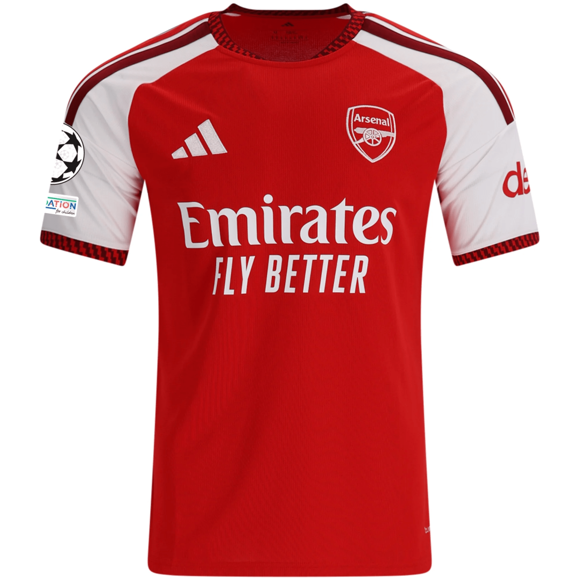 adidas Mens Arsenal Home Jersey w/ Champions League Patches 26/27 (Red)