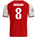 adidas Mens Arsenal Martin Odeegard Home Jersey w/ Champions League Patches 26/27 (Red)