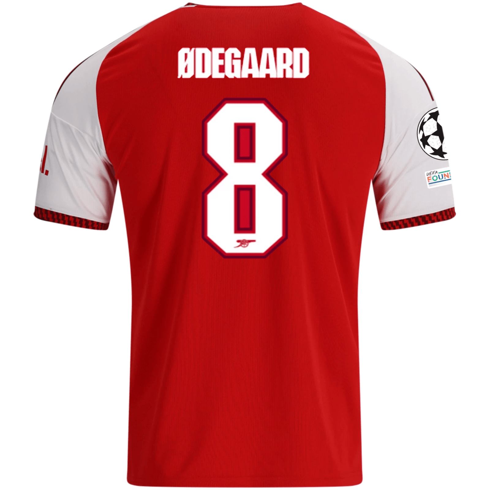 adidas Mens Arsenal Martin Odeegard Home Jersey w/ Champions League Patches 26/27 (Red) | SoccerWearhouse