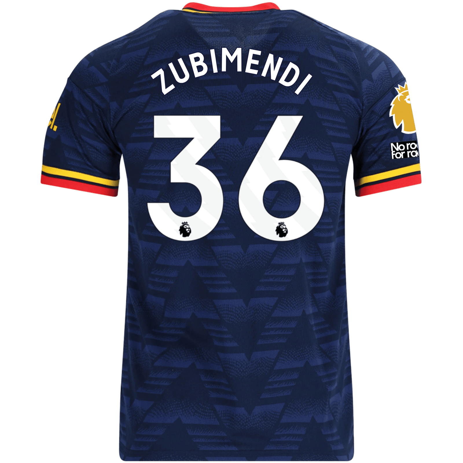 adidas Men's Arsenal Martin Zubimendi Away Jersey EPL + No Room For Racism Patches 26/27 (Navy/Yellow) | SoccerWearhouse