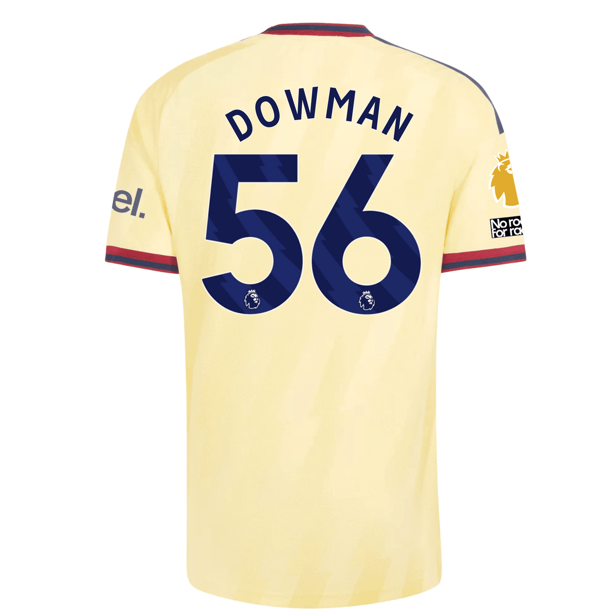 adidas Mens Arsenal Max Dowman Authentic Third Jersey w/ EPL + No Room For Racism 26/27 (Yellow) | SoccerWearhouse