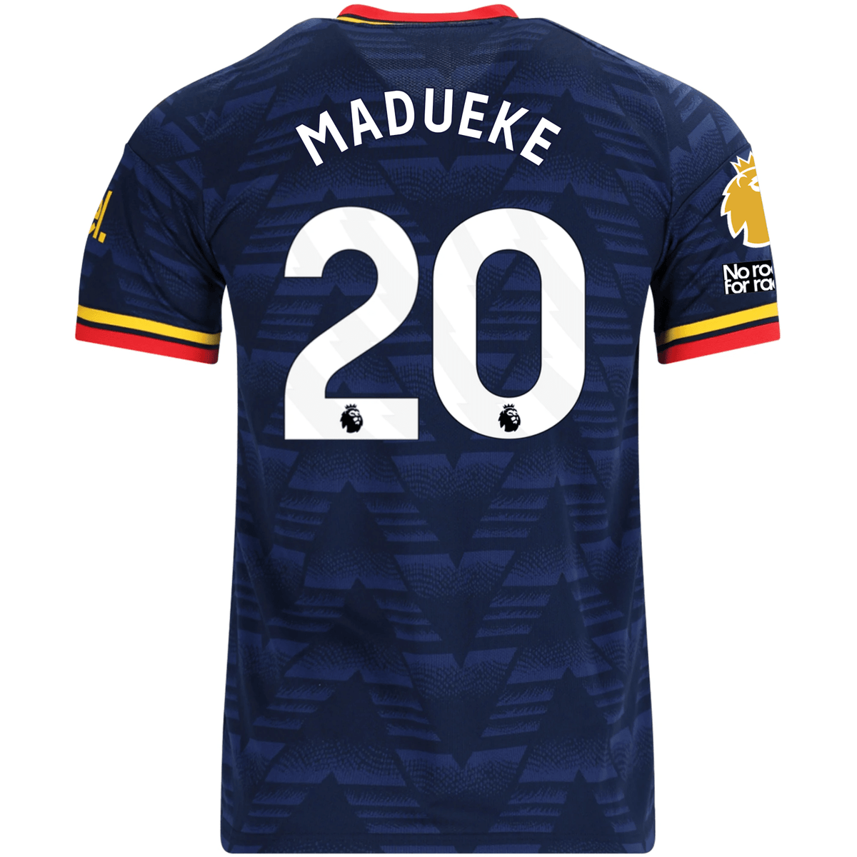 adidas Men's Arsenal Noni Madueke Away Jersey EPL + No Room For Racism Patches 26/27 (Navy/Yellow) | SoccerWearhouse