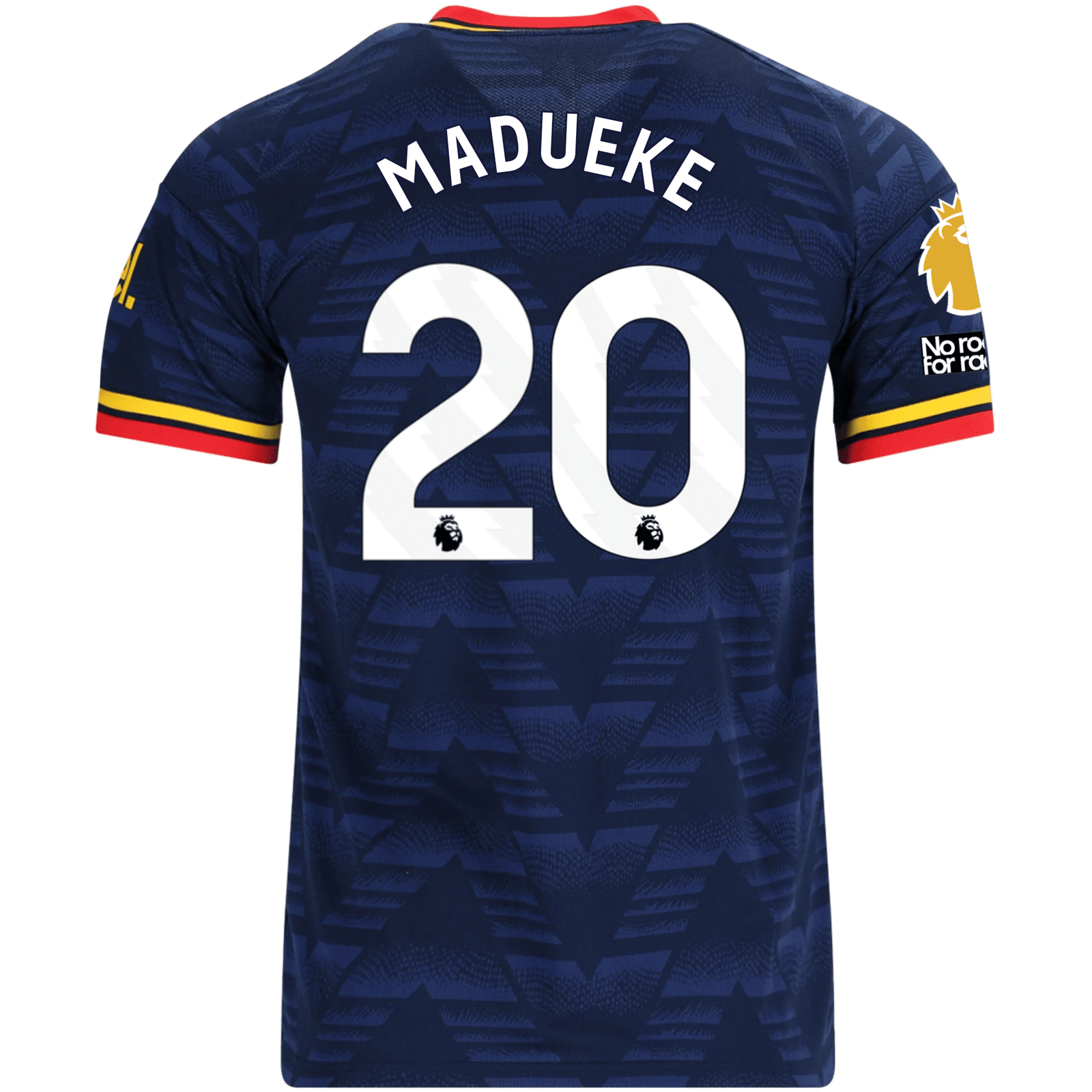 adidas Men's Arsenal Noni Madueke Away Jersey EPL + No Room For Racism Patches 26/27 (Navy/Yellow) | SoccerWearhouse