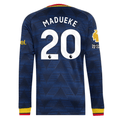 adidas Mens Arsenal Noni Madueke Long Sleeve Authentic Away Jersey w/ EPL + No Room For Racism Patches 26/27 (Navy)