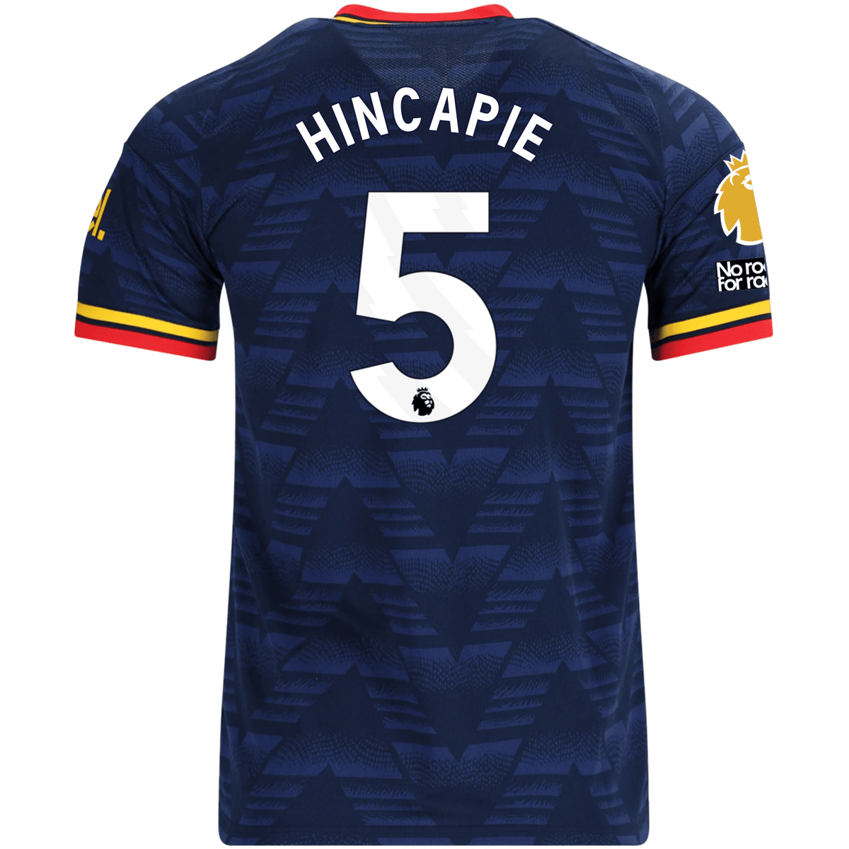 adidas Men's Arsenal Piero Hincapie Away Jersey EPL + No Room For Racism Patches 26/27 (Navy/Yellow) | SoccerWearhouse