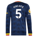 adidas Mens Arsenal Piero Hincapie Long Sleeve Authentic Away Jersey w/ EPL + No Room For Racism Patches 26/27 (Navy)