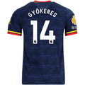 adidas Men's Arsenal Viktor Gyökeres Away Jersey EPL + No Room For Racism Patches 26/27 (Navy/Yellow)