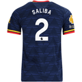 adidas Men's Arsenal William Saliba Away Jersey EPL + No Room For Racism Patches 26/27 (Navy/Yellow)