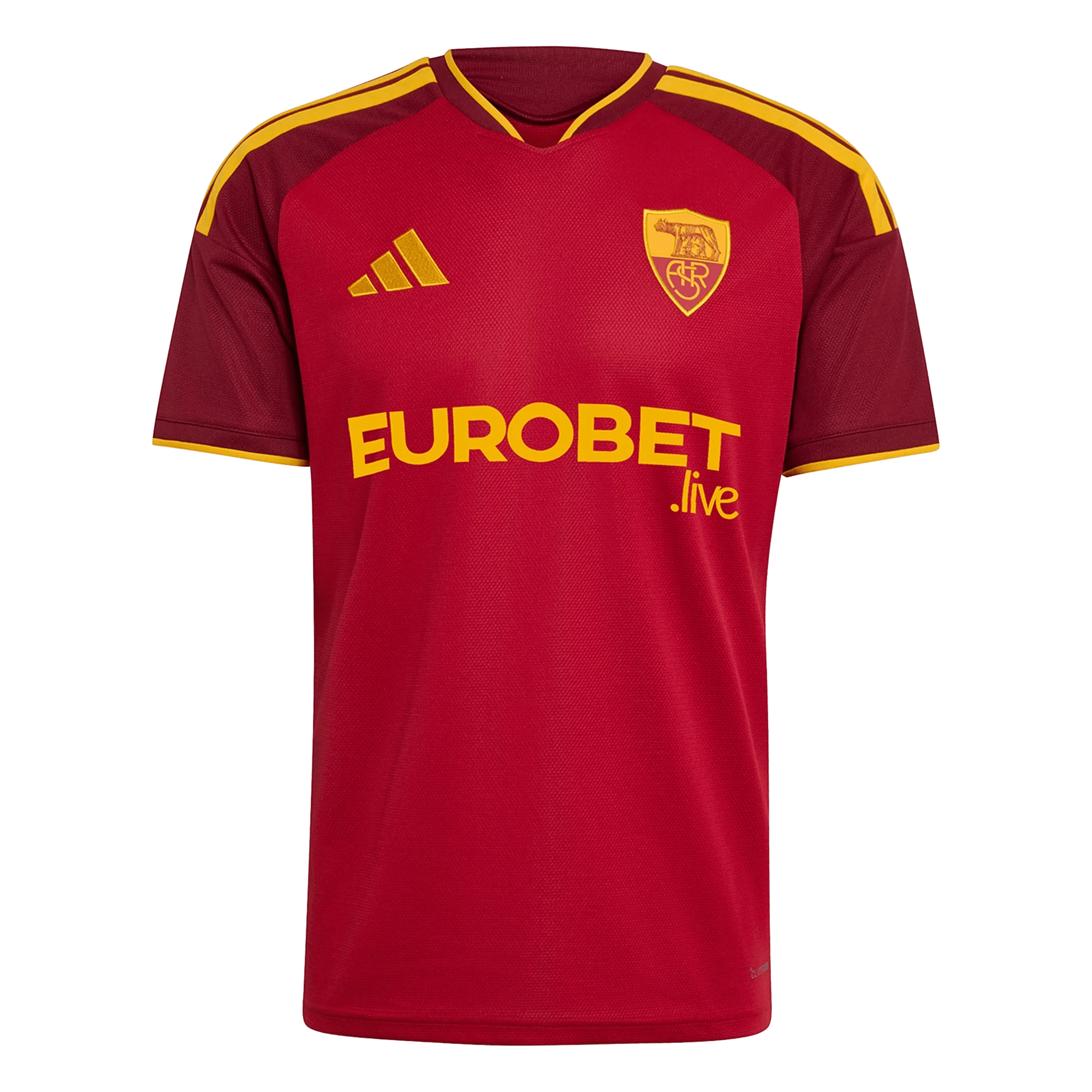 adidas Mens AS Roma Authentic Home Jersey 26/27 (Burgundy)
