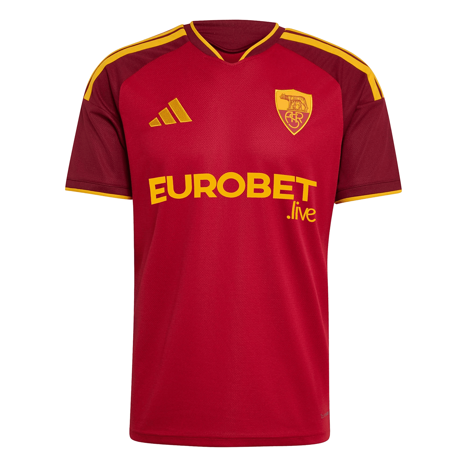 adidas Mens AS Roma Authentic Home Jersey 26/27 (Burgundy) | SoccerWearhouse