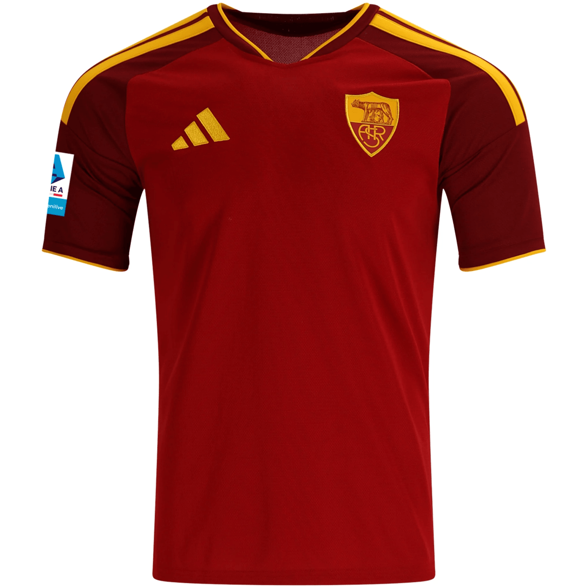 adidas Mens AS Roma Paulo Dybala Home Jersey w/ Serie A Patch 26/27 (Burgundy) | SoccerWearhouse