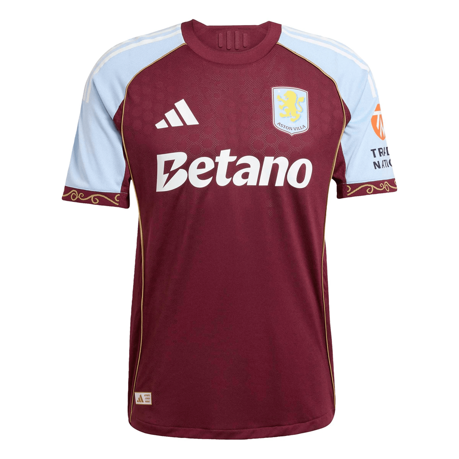 adidas Men's Aston Villa Authentic Home Jersey 25/26 (Maroon/Light Blue) | SoccerWearhouse