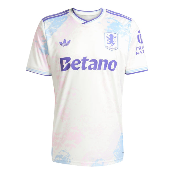 adidas Men's Aston Villa FC 25/26 Third Jersey (White)