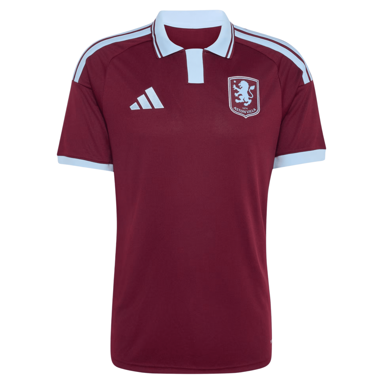 adidas Mens Aston Villa Home Jersey 26/27 (Maroon/Glow Blue) | SoccerWearhouse