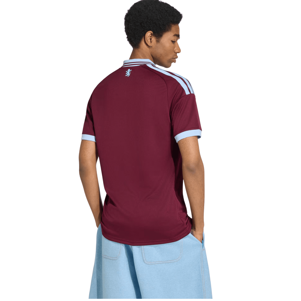adidas Mens Aston Villa Home Jersey 26/27 (Maroon/Glow Blue) | SoccerWearhouse