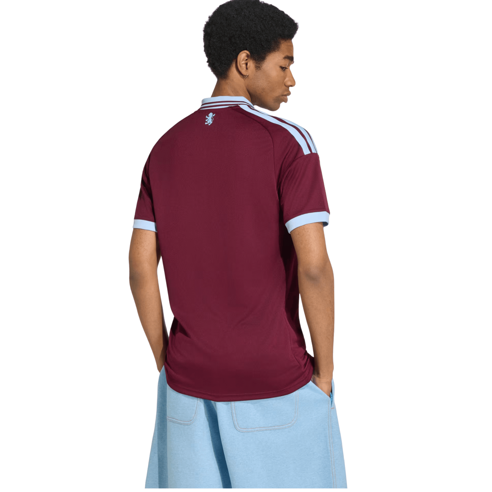 adidas Mens Aston Villa Home Jersey 26/27 (Maroon/Glow Blue) | SoccerWearhouse