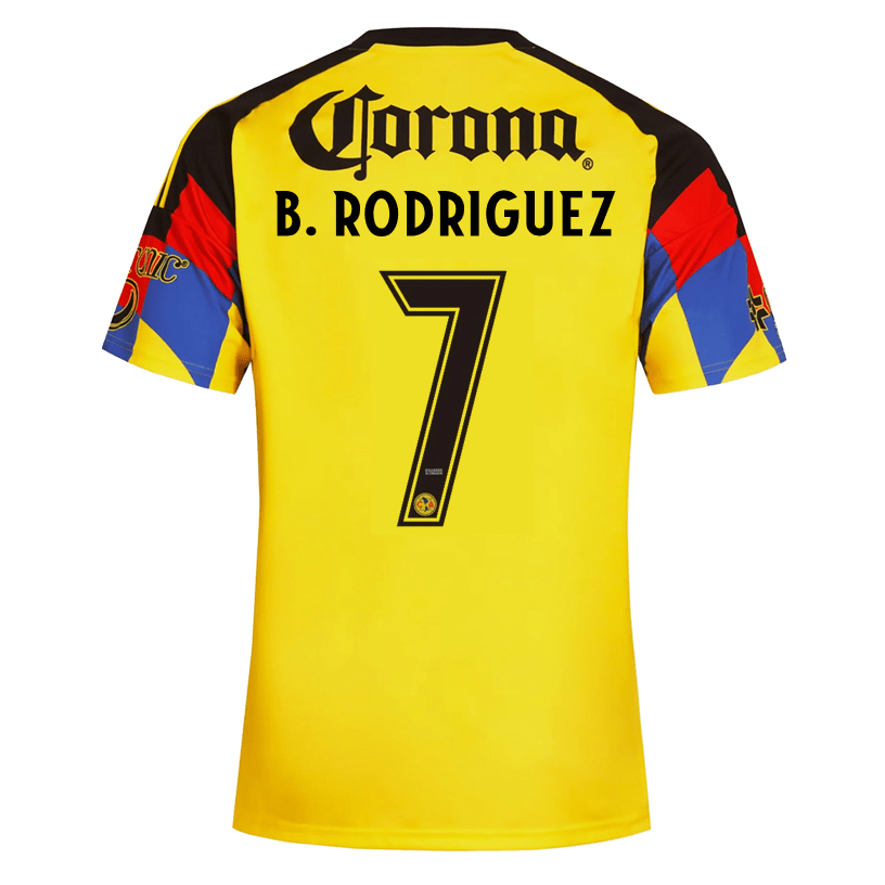 adidas Men's B. Rodriguez Club America Home Jersey 25/26 (Yellow) | SoccerWearhouse
