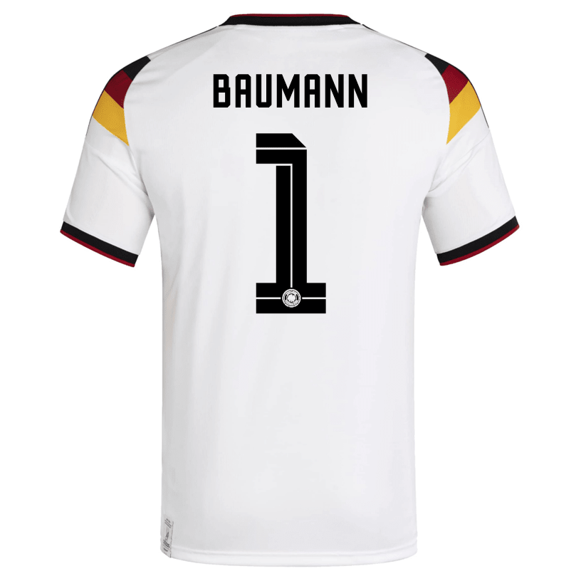 adidas Men's Baumann Germany Home World Cup Jersey 2026 (White/Black) | SoccerWearhouse