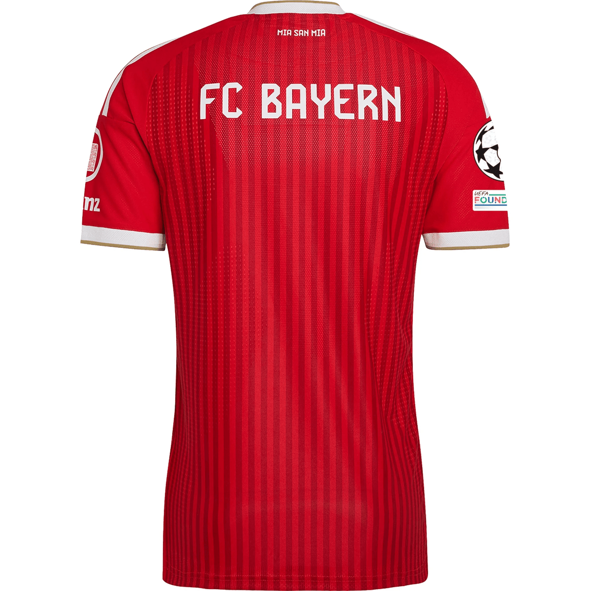 adidas Mens Bayern Munich Authentic Home Jersey w/ Champions League Patch 26/27 (Red) | SoccerWearhouse